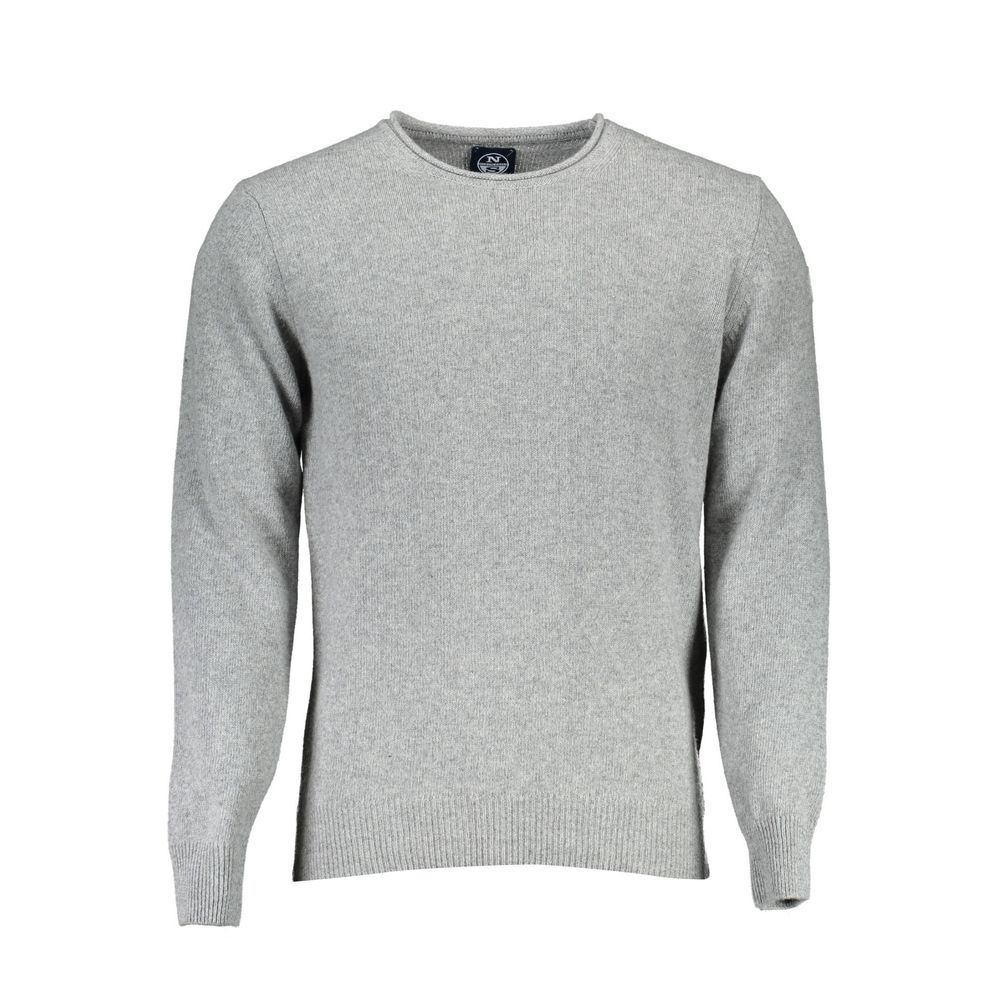 North Sails Gray Wool Men Sweater