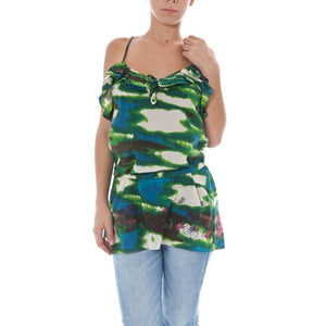 John Galliano Green Cotton Women Top