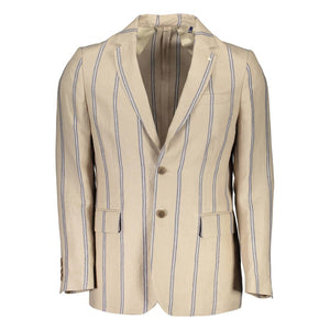 Gant Beige Linen Men Jacket