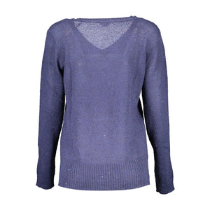 U.S. POLO ASSN. Blue Acrylic Women Sweater