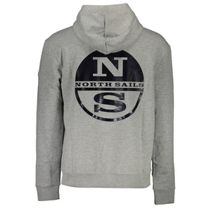 North Sails Gray Cotton Men Sweatshirt