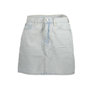 Calvin Klein Light Blue Cotton Women Skirt