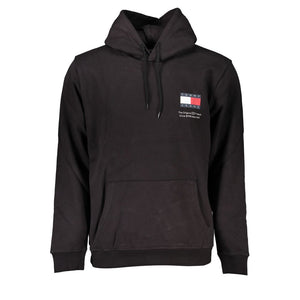 Tommy Hilfiger Black Cotton Men's Sweater Hoodie