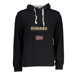 Napapijri Black Cotton Men's Hooded Sweater