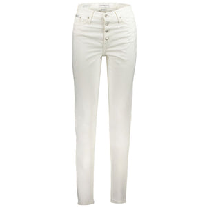 Calvin Klein White Cotton Women Jeans