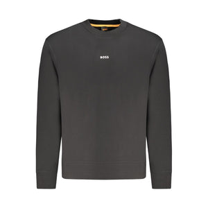 Hugo Boss Black Cotton Men Sweater