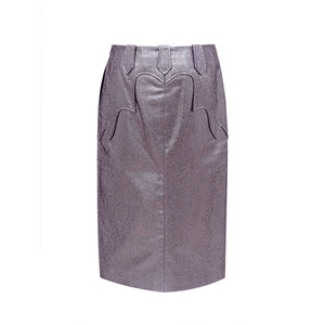 Tom Ford Purple Polyamide Midi Skirt
