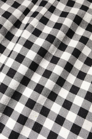 Dolce & Gabbana White Black Checkered Sleeveless Sheath Dress