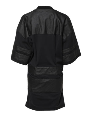 Dolce & Gabbana Black Cotton Short Sleeves V-neck T-shirt