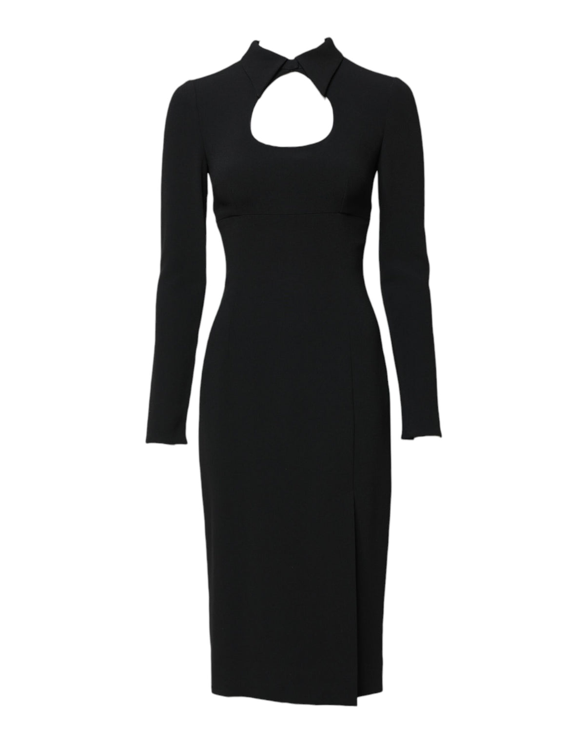 Dolce & Gabbana Black Long Sleeves Bodycon Sheath Midi Dress