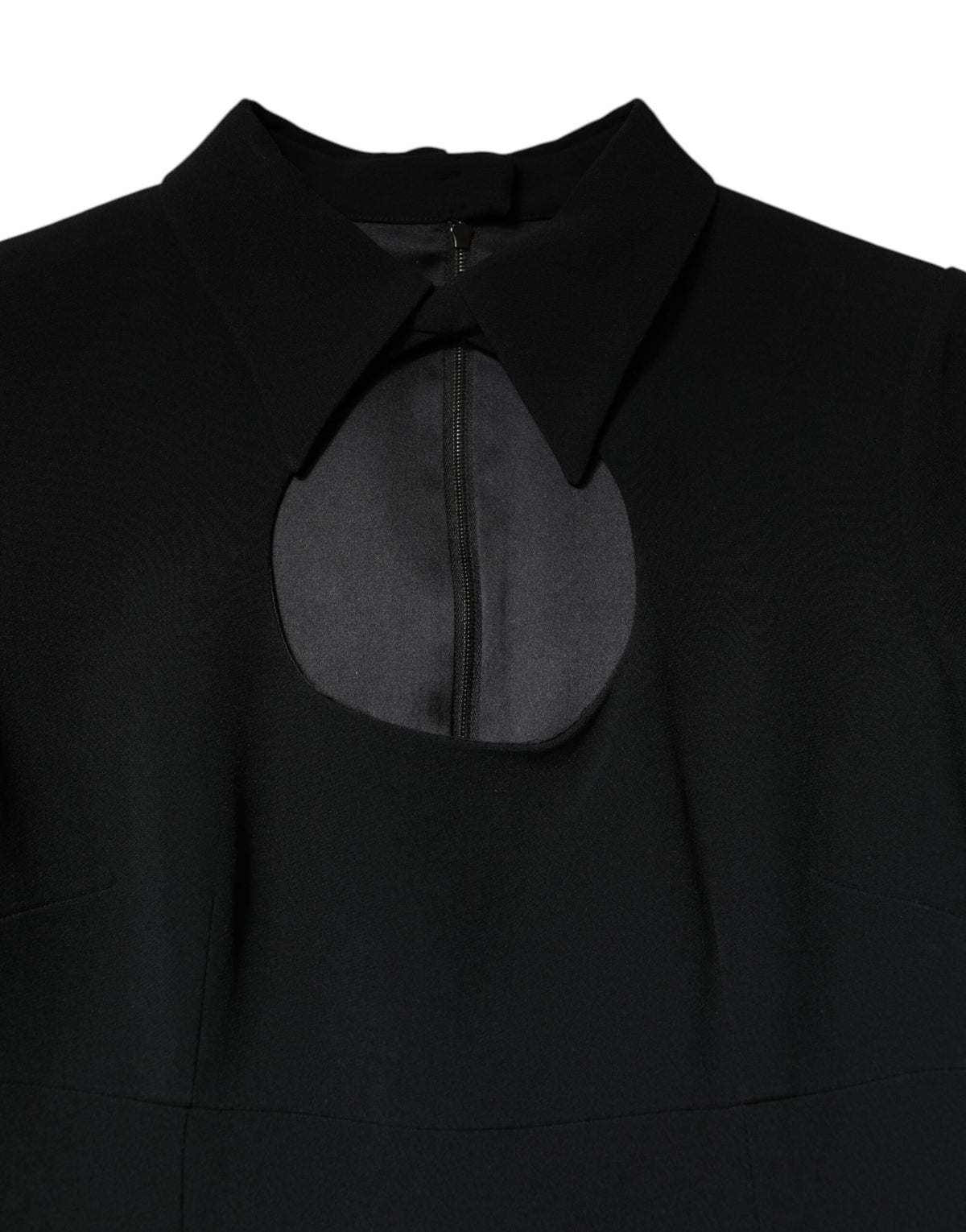 Dolce & Gabbana Black Long Sleeves Bodycon Sheath Midi Dress