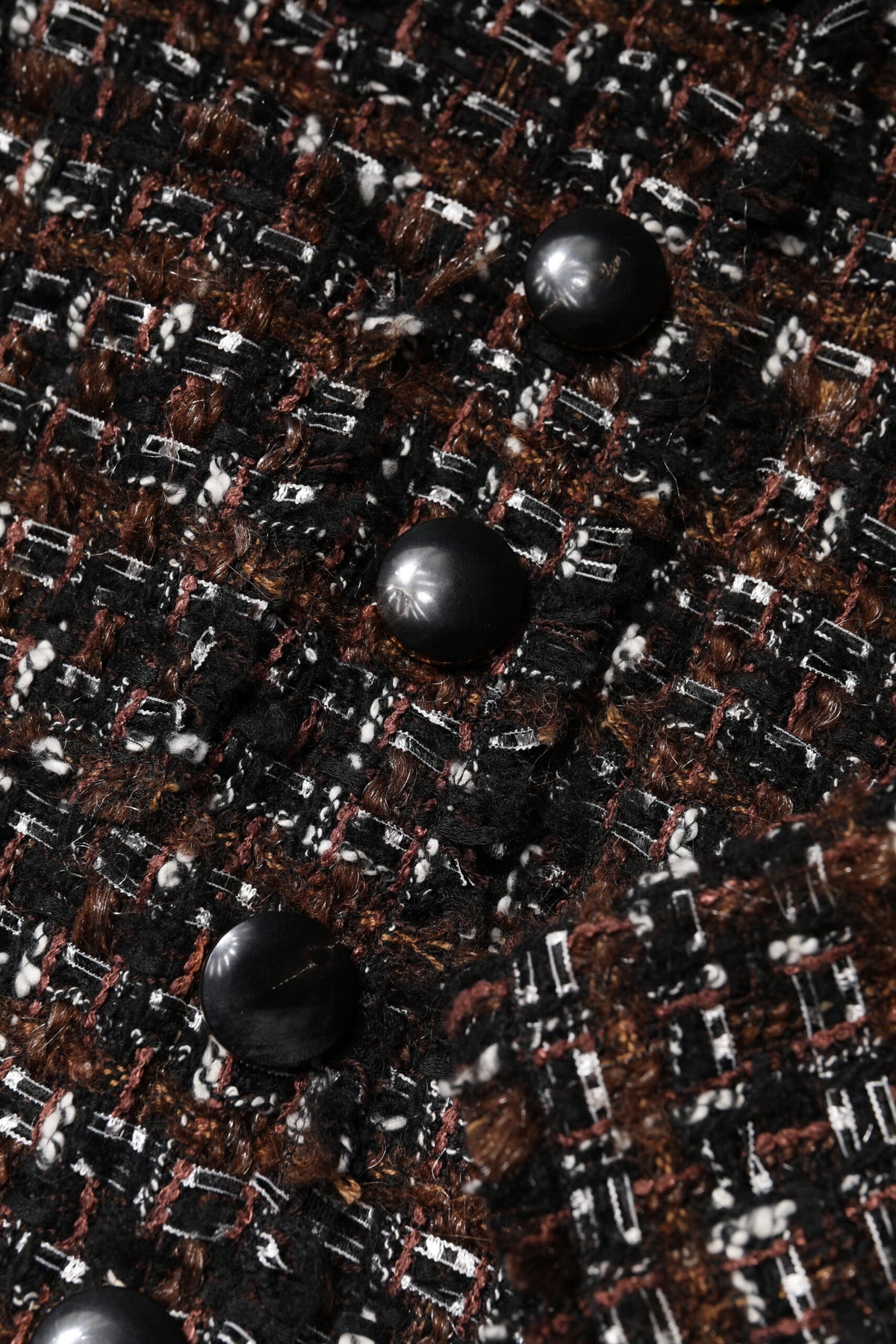 Dolce & Gabbana Brown Tweed Short Sleeves A-line Mini Dress