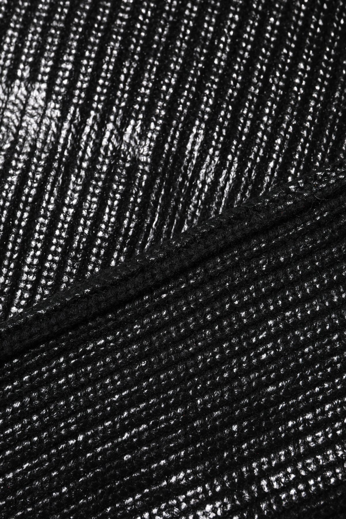 Dolce & Gabbana Black Wool Long Sleeve Turtleneck Cropped Top