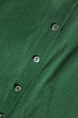 Dolce & Gabbana Green Polyester Long Sleeves Cardigan Sweater