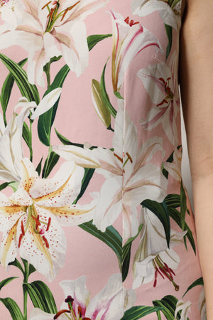 Dolce & Gabbana Multicolor Floral Print Round Neck Tank Top