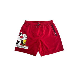 Iceberg Red Polyester Men Swim Short