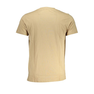 Cavalli Class Beige Cotton Men T-Shirt