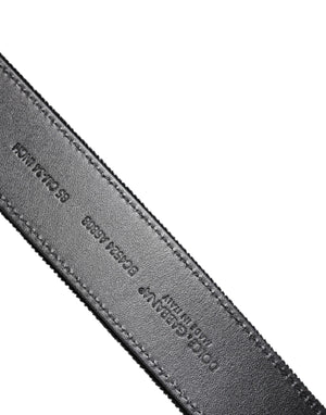 Dolce & Gabbana Black Cotton Silver Metal Buckle Belt