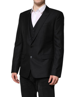 Dolce & Gabbana Black Single Breasted Suit 2 Piece Jacket