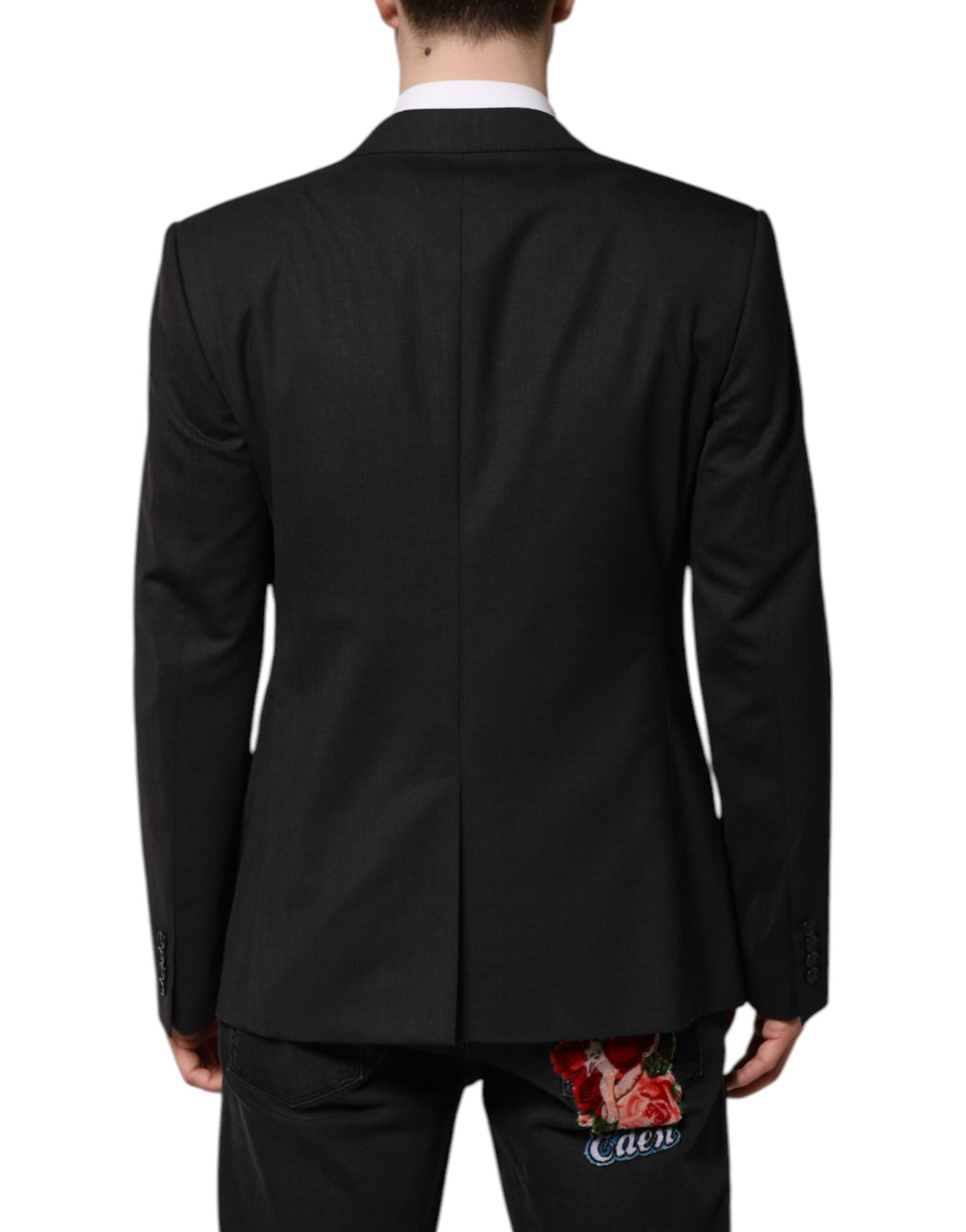 Dolce & Gabbana Dark Gray MARTINI Single Breasted Jacket