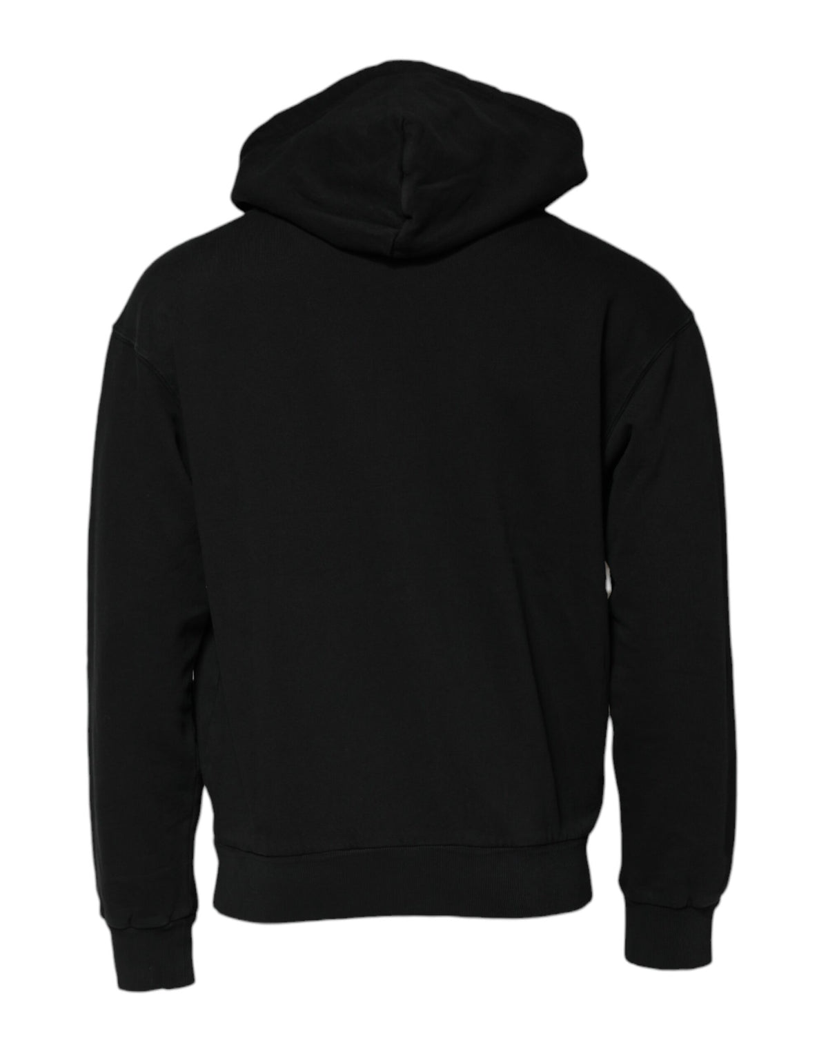 Dolce & Gabbana Black Logo Full Zip Hooded Men Sweatshirt Sweater