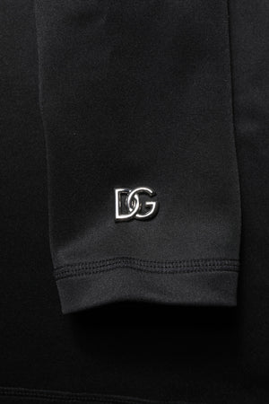 Dolce & Gabbana Black Polyester Turtleneck Pullover Sweater