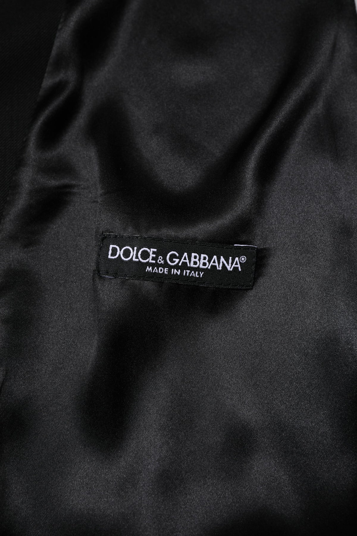 Dolce & Gabbana Black Wool Dress Formal Men Waistcoat Vest