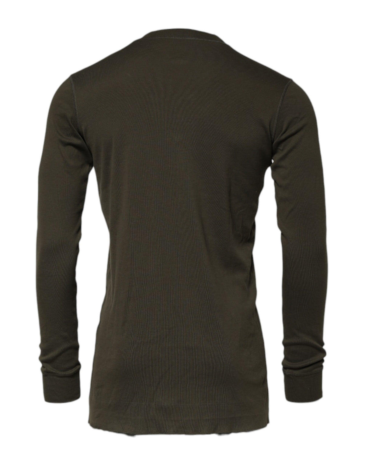 Dolce & Gabbana Dark Green Long Sleeves Crew Neck T-shirt