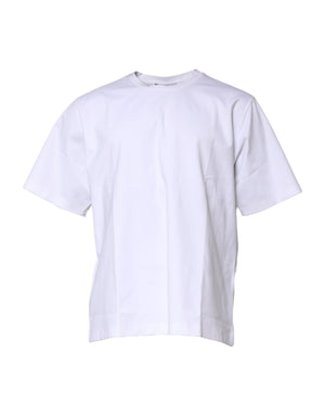 Dolce & Gabbana White Cotton Short Sleeves Crew Neck T-shirt