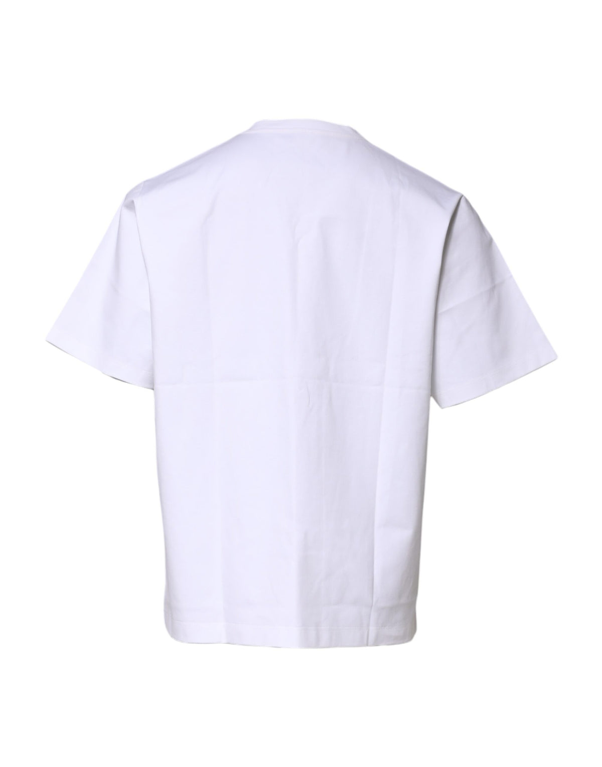 Dolce & Gabbana White Cotton Short Sleeves Crew Neck T-shirt