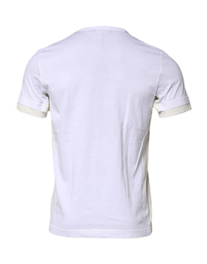 Dolce & Gabbana White Cotton Pocket Short Sleeves T-shirt