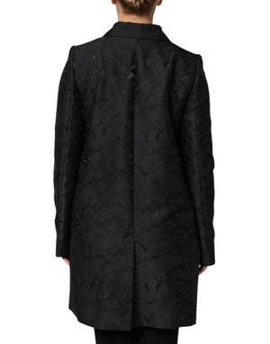Dolce & Gabbana Black Single Breasted Trench Coat Jacket