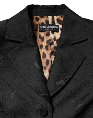 Dolce & Gabbana Black Single Breasted Trench Coat Jacket