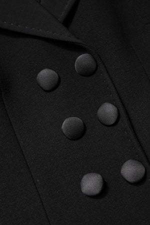 Dolce & Gabbana Black Wool Double Breasted Coat Jacket