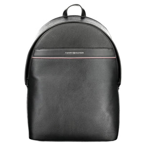 Tommy Hilfiger Black Polyester Men Backpack