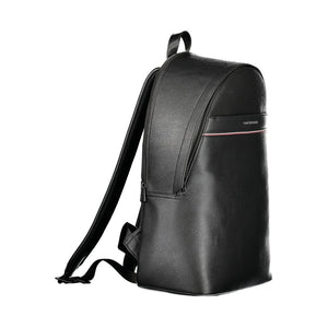 Tommy Hilfiger Black Polyester Men Backpack
