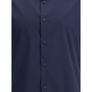 Burberry Blue Cotton Shortsleeve Shirt