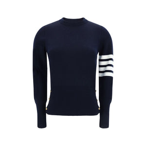 Thom Browne Blue Fleece Wool Sweatshirt