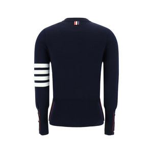 Thom Browne Blue Fleece Wool Sweatshirt