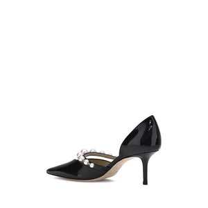 Jimmy Choo Black Calf Leather Bos Taurus High Heel Pumps