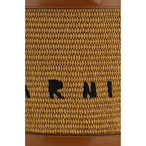Marni Brown Cotton Backet Bag