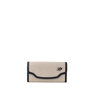 Loro Piana Beige Fabric And Leather Wallet