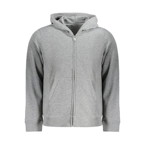 Calvin Klein Gray Recycled Polyester Men Hoodie