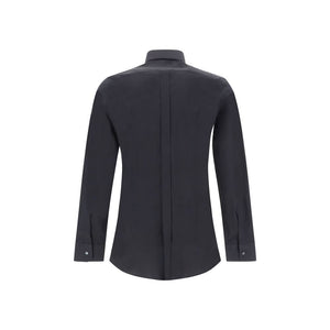 Dolce & Gabbana Black Elastane Dress Shirt