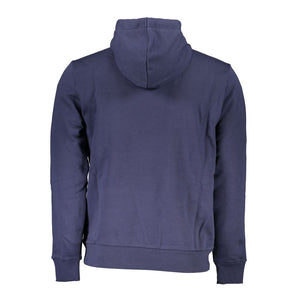 North Sails Blue Cotton Men Sweater with Hood