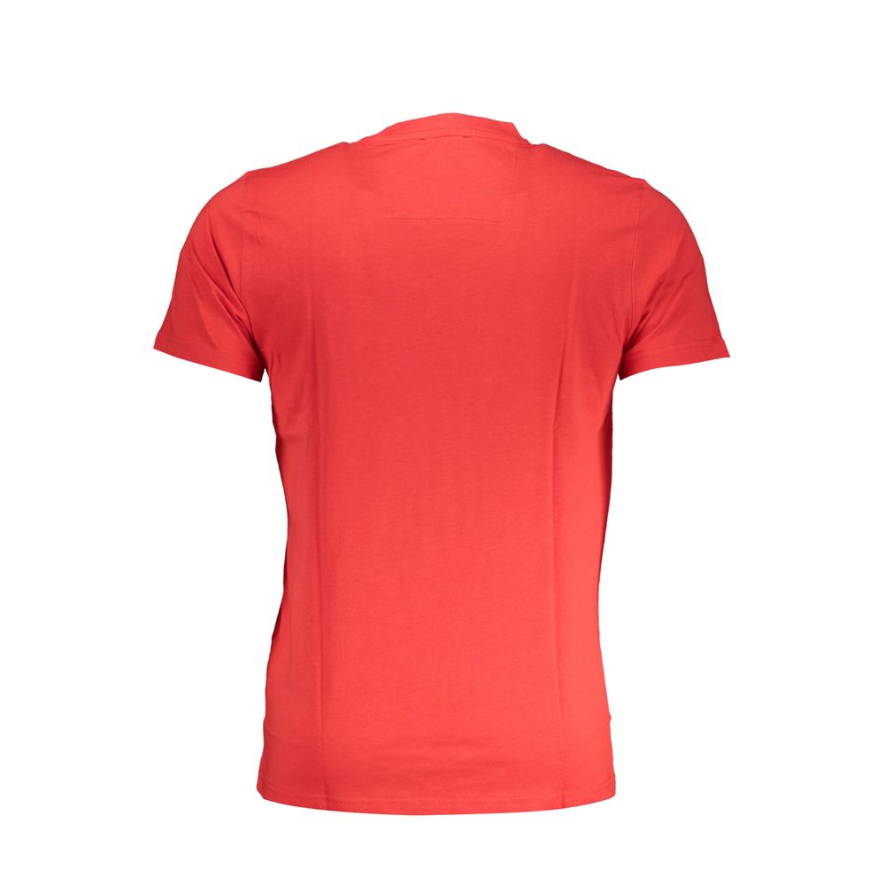 Cavalli Class Rosso Cotton Men T-Shirt