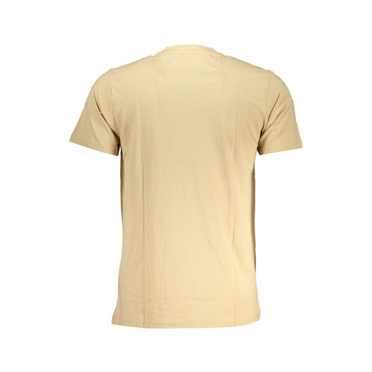 Cavalli Class Beige Cotton Men T-Shirt