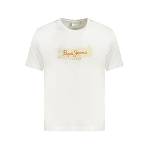 Pepe Jeans White Cotton Men T-Shirt