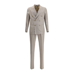 Gi Capri Beige Fleece Wool Two-Piece Suit