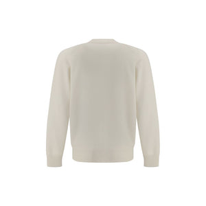 Brunello Cucinelli White Cashmere Cardigan